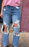 Perfect Pair Distressed Jeans- denim, distressed, distressed jeans, jeans, KanCan, pants, ripped jeans, rips-Ace of Grace Women's Boutique