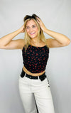 All About Love Corset Tube Top- crop, crop top, CROPPED, HEART, HEARTS, ruched top, TUBE TOP, VALENTINE, VALENTINES, VALENTINES TOP-Ace of Grace Women's Boutique