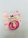 Twisted Hoop Earrings- EARRINGS, gold earrings, HOOP EARRINGS, hoops, pink earrings-Light Pink-Ace of Grace Women's Boutique