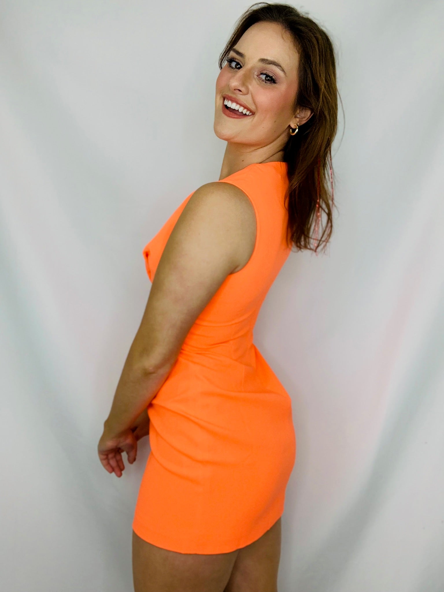 Orange Twist Dress