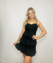 Black Tiered Lace Dress