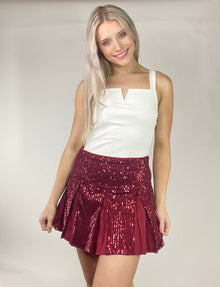 Tell Me More Game Day Pleated Skirt