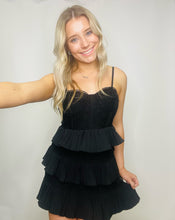 Black Tiered Lace Dress