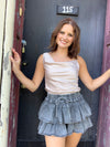 Pearls of Wisdom Top- PEARLS, SATIN, satin top, summer tank, tank, tank top-Ace of Grace Women's Boutique