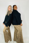 Chatoyant Mineral Wash Flares- BELL BOTTOMS, denim, fall jeans, JEANS, mineral, MINERAL WASH, PANTS, PLUS, plus size-Leopard-S-Ace of Grace Women's Boutique