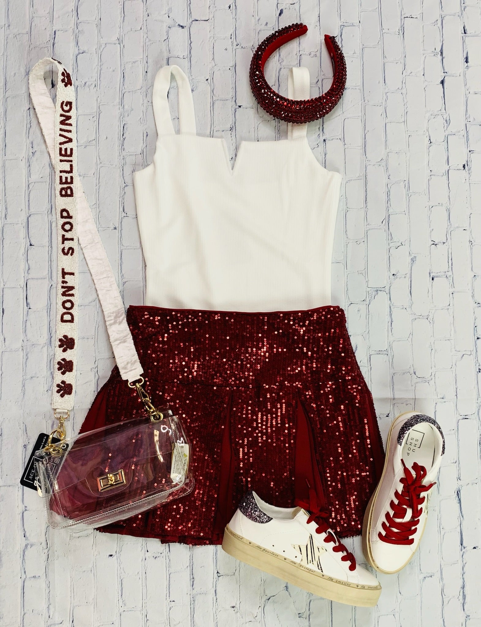 Tell Me More Game Day Pleated Skirt