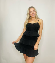 Black Tiered Lace Dress