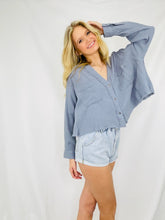 Paper Bag Waist Denim Shorts