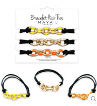 Bracelet Hair Ties- Yellow, White, & Orange