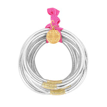 Silver BuDha Girl All Weather Bangles-Serenity Prayer-Set Of Nine