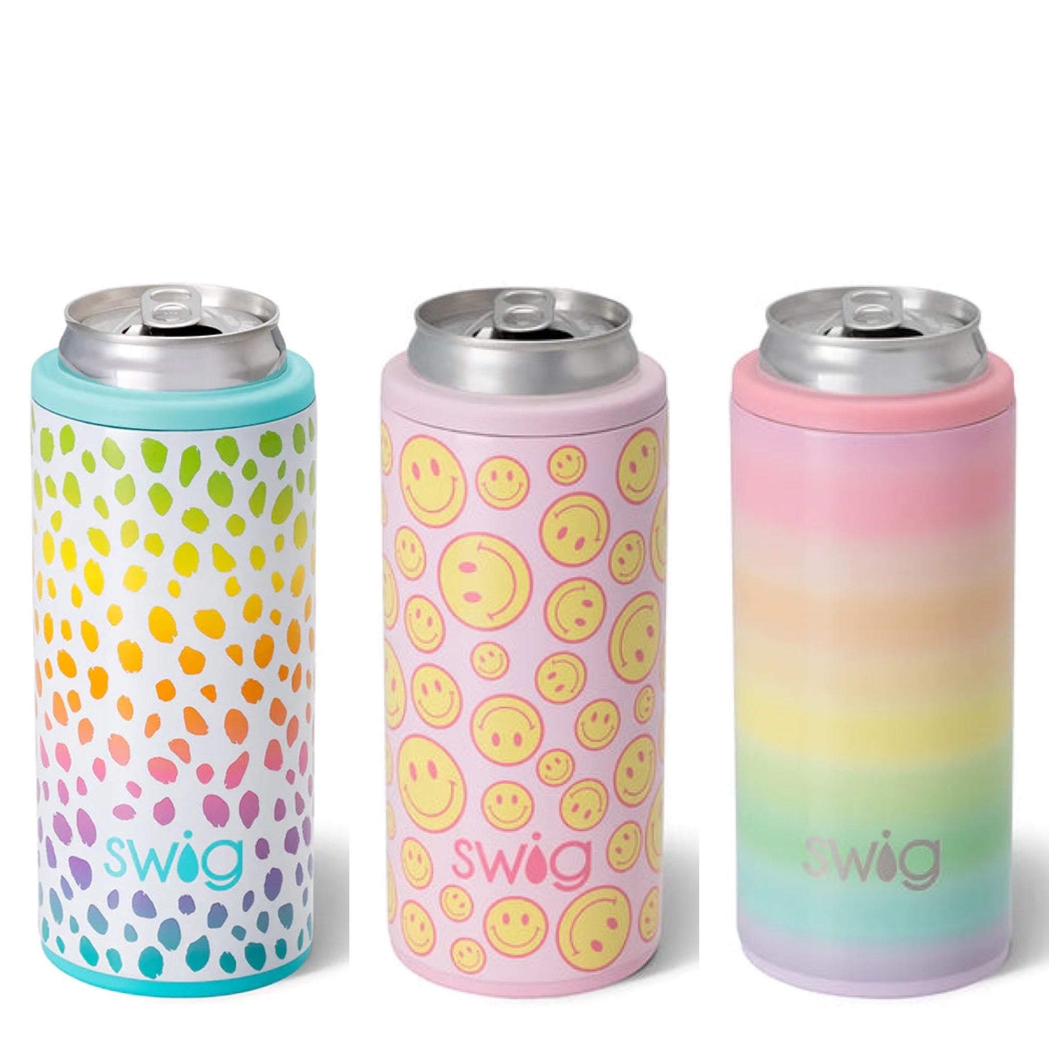 Swig Life 12oz Skinny Can Cooler, Insulated Stainless Steel Slim Can Cooler