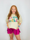 It's My Birthday Puff Sleeve Sweater Top- BIRTHDAY, BIRTHDAY GIRL, BIRTHDAY SWEATER, HAPPY BIRTHDAY, IT'S MY BIRTHDAY, PUFF SLEEVE, puff sleeves, SHORT SLEEVE SWEATER-Ace of Grace Women's Boutique