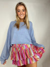 Rainbow All Ruffled Up Skort - ONE MEDIUM LEFT- layered skirt, metallic skirt, RAINBOW, RAINBOWS, ruffled skirt, skirt, skort-Ace of Grace Women's Boutique
