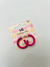 Twisted Hoop Earrings- EARRINGS, gold earrings, HOOP EARRINGS, hoops, pink earrings-Dark Pink-Ace of Grace Women's Boutique