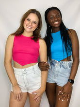 Paper Bag Waist Denim Shorts