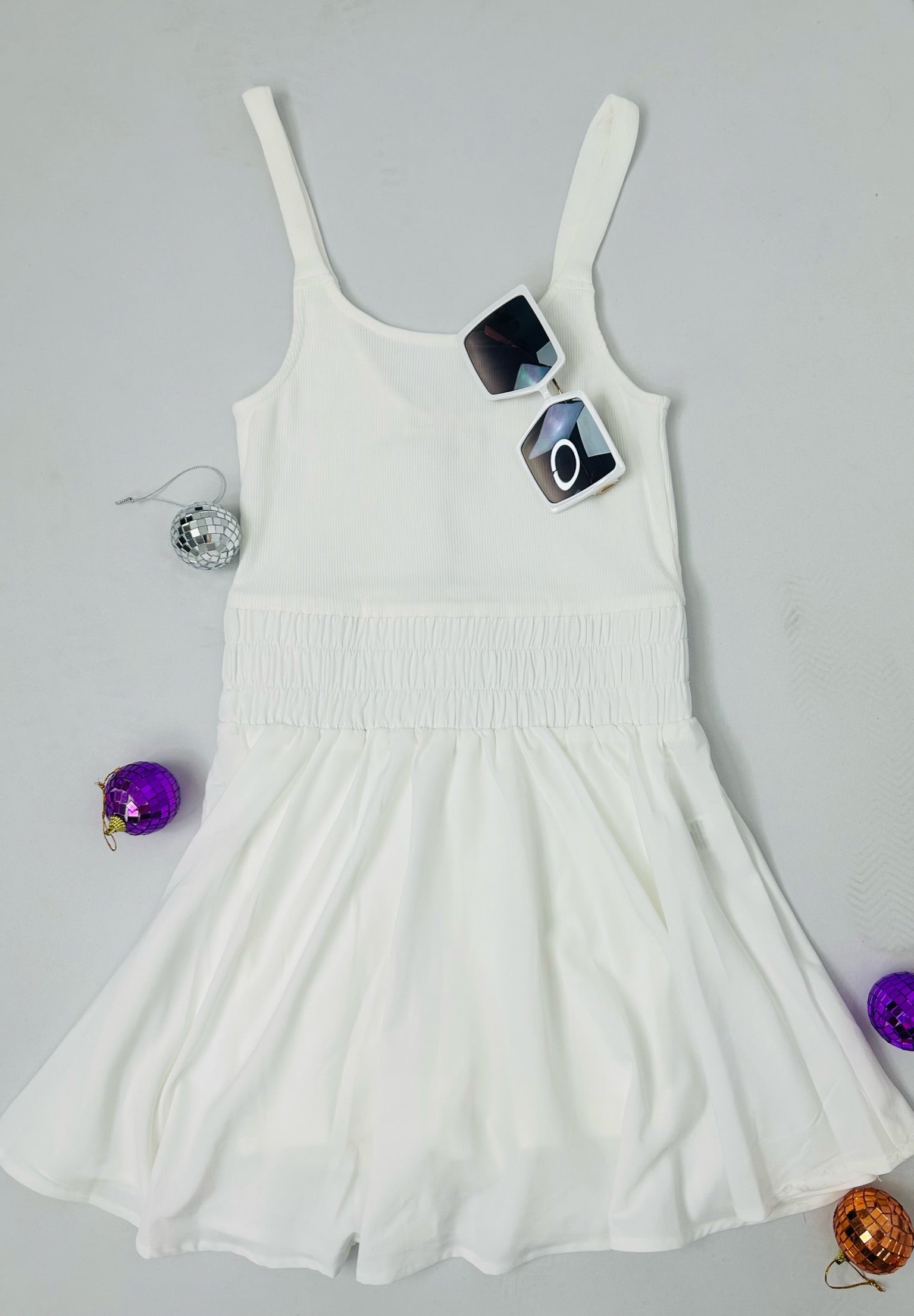 White Tennis Dress - ONE LARGE LEFT