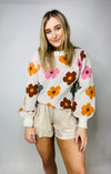 Flower Power Sweater- -Ace of Grace Women's Boutique