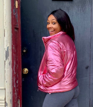 Shimmer & Shine Metallic Puffer Jacket- clothing,Outerwear-Ace of Grace Women's Boutique