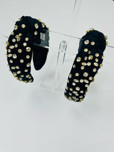 Black Rhinestone Top Knot Headband