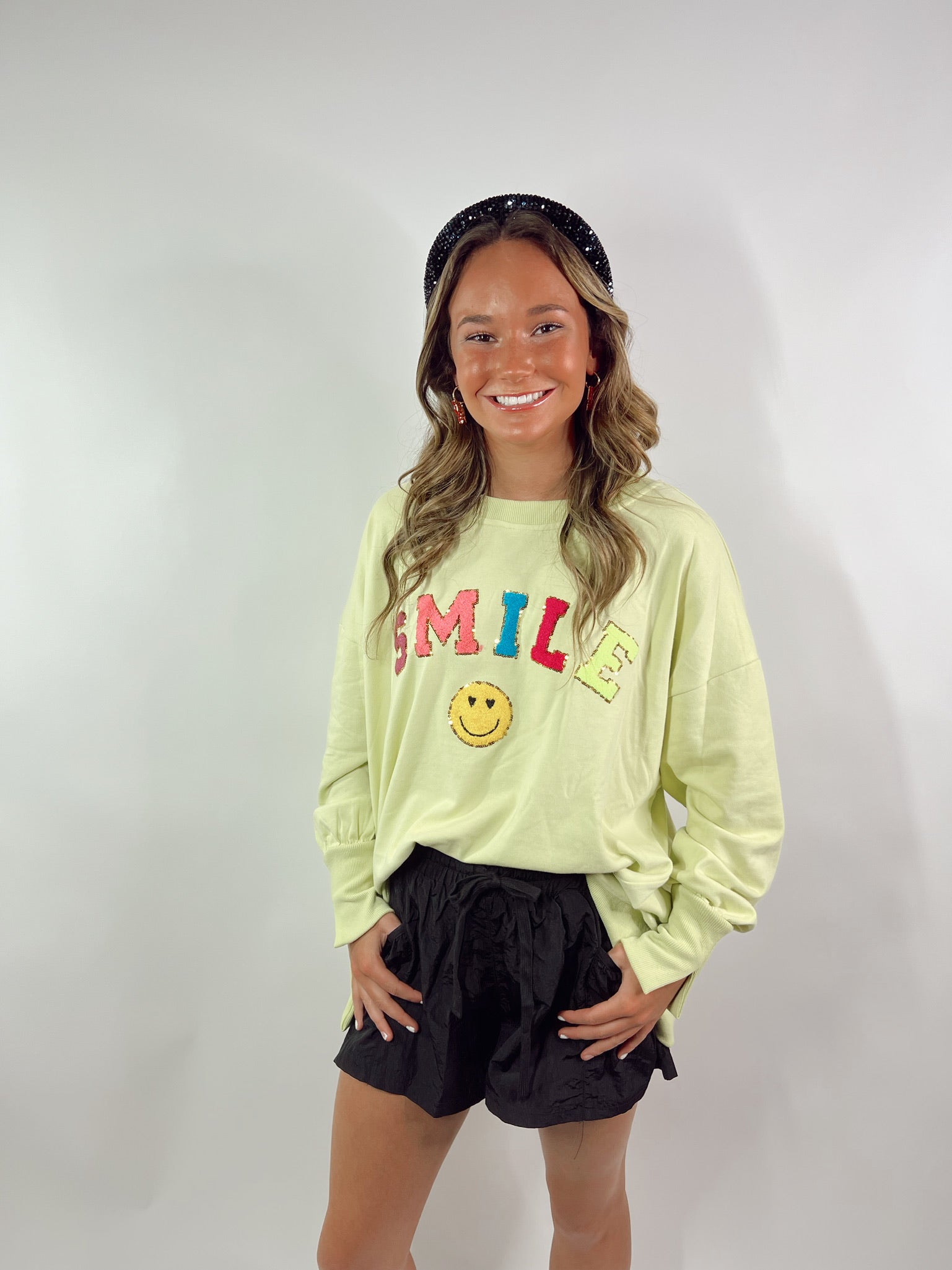 Smile in Lime Sweatshirt