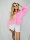 Pink Sherpa Pullover- -Ace of Grace Women's Boutique